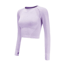 U Change Solid Color Seamless Crop Top Women's Body-Building Sporting Tops